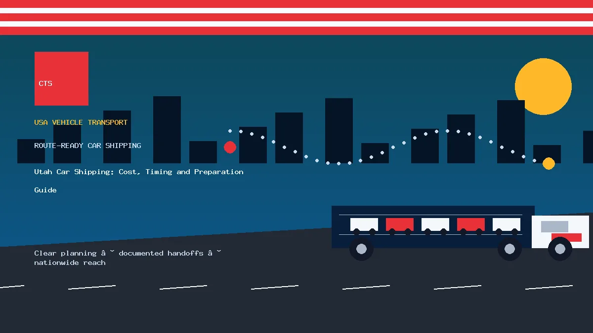 Utah Car Shipping: Cost, Timing and Preparation Guide