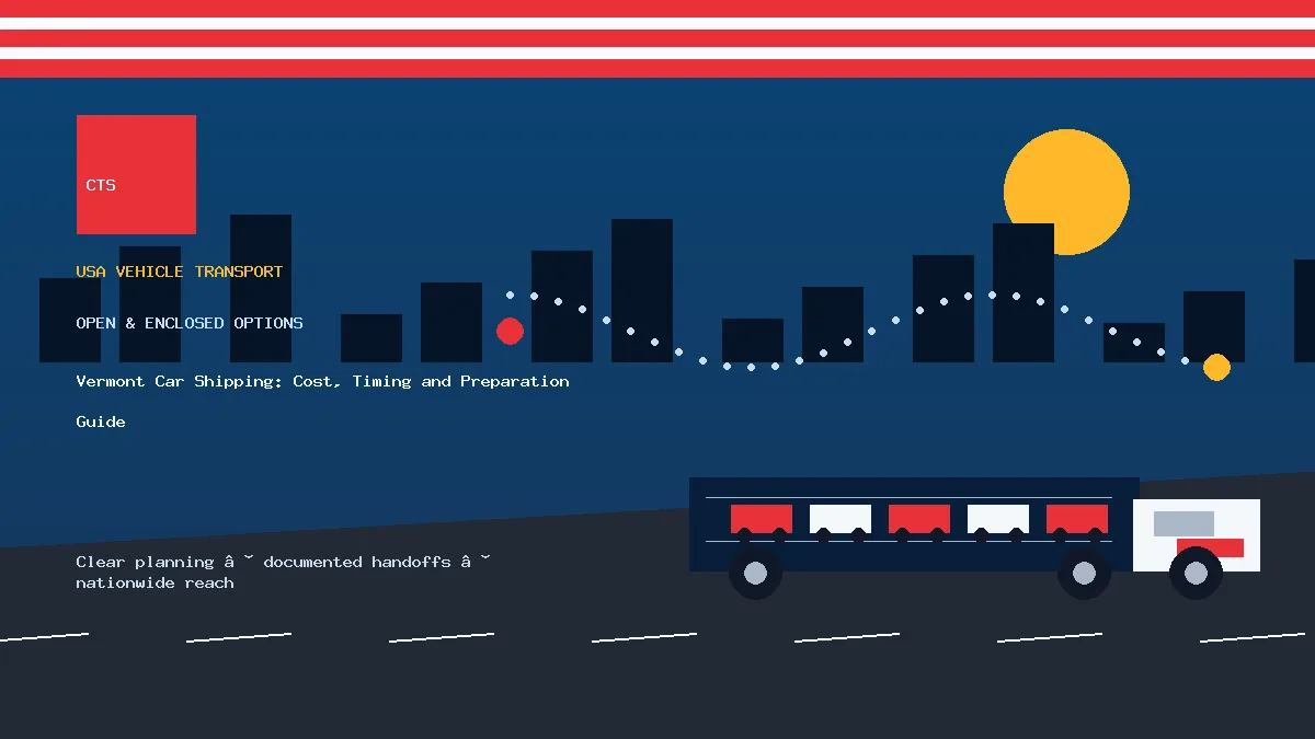 Vermont car shipping transport equipment visual