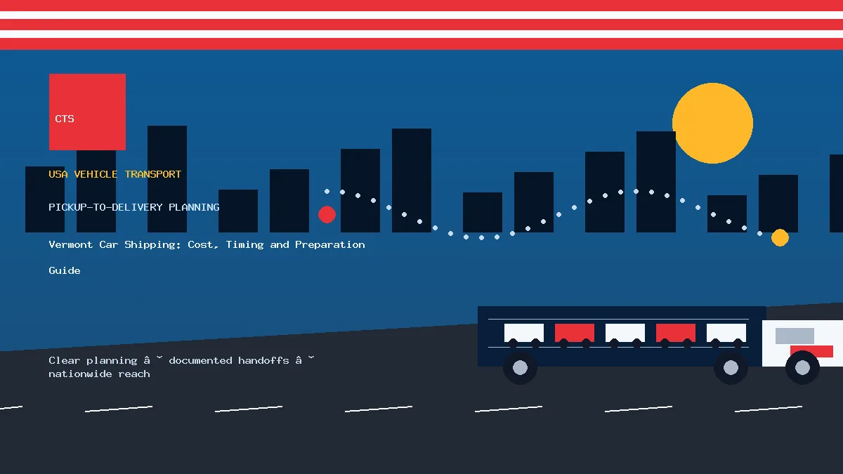 Vermont car shipping pickup and delivery visual