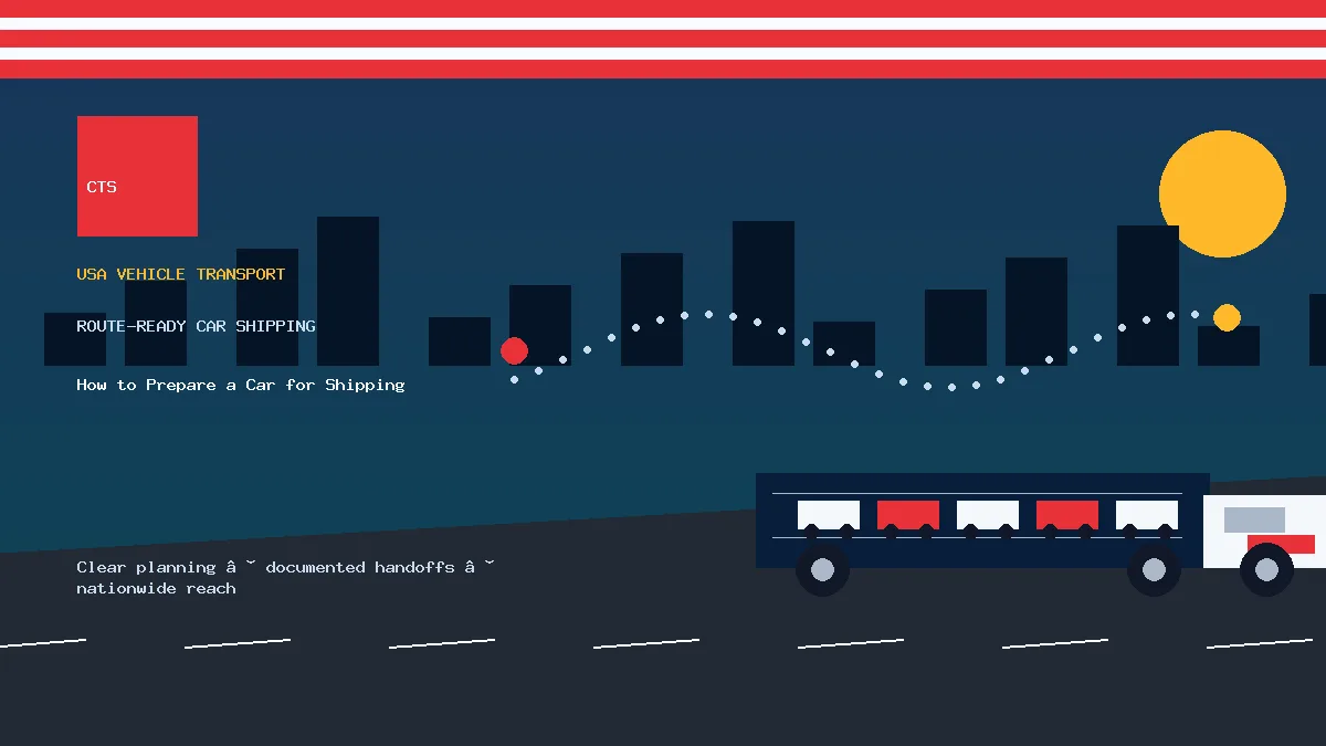 How to Prepare a Car for Shipping USA car transport visual