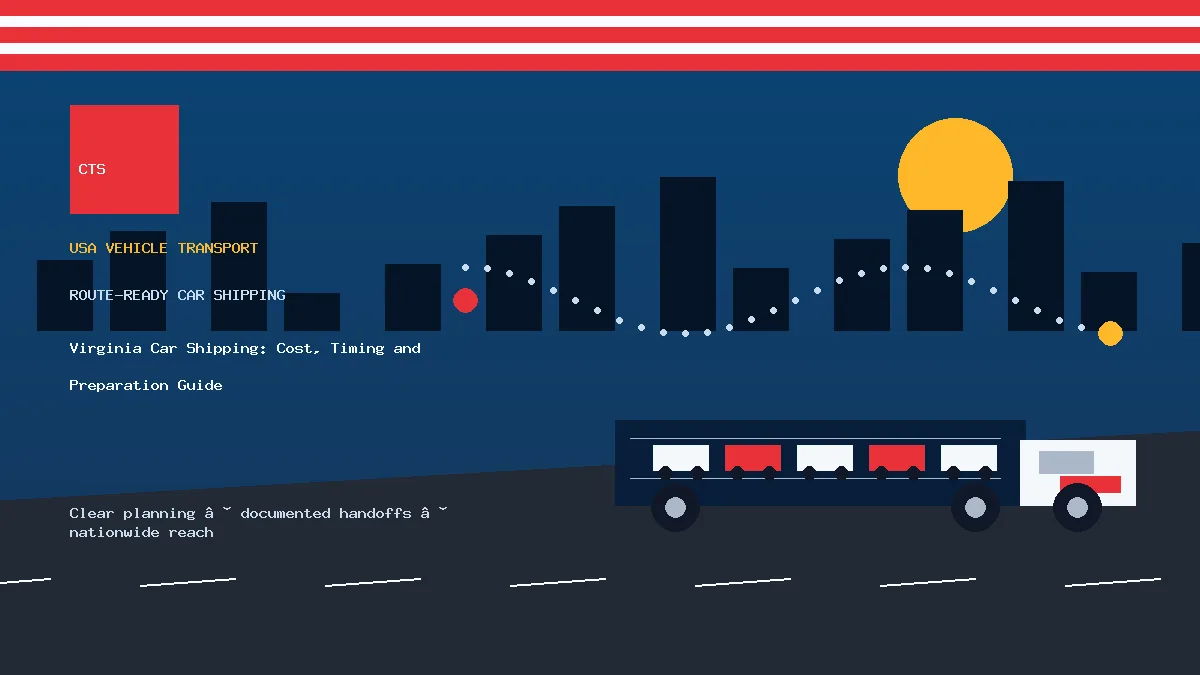 Virginia Car Shipping: Cost, Timing and Preparation Guide