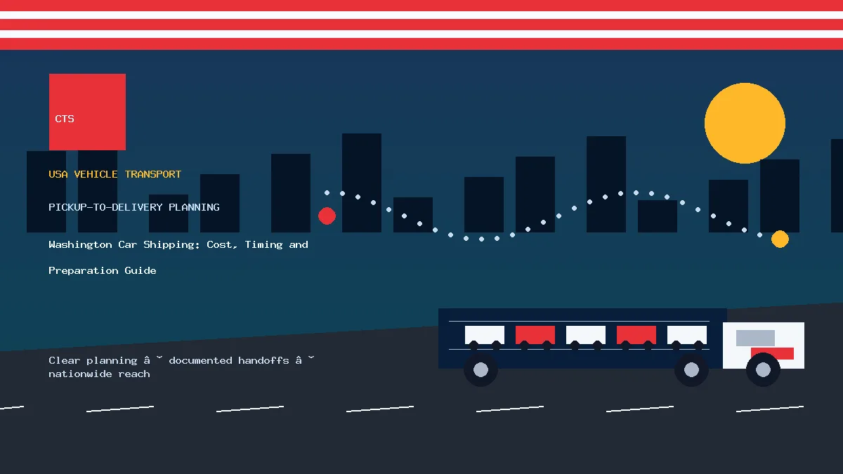 Washington car shipping pickup and delivery visual