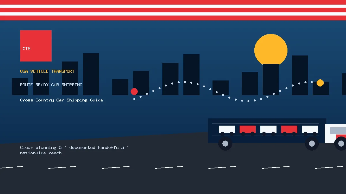 Cross-Country Car Shipping Guide USA car transport visual