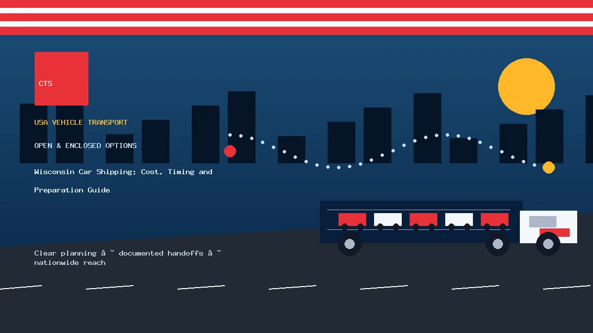 Wisconsin car shipping transport equipment visual