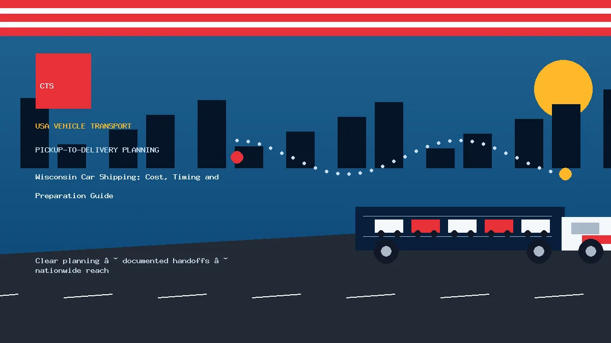 Wisconsin car shipping pickup and delivery visual