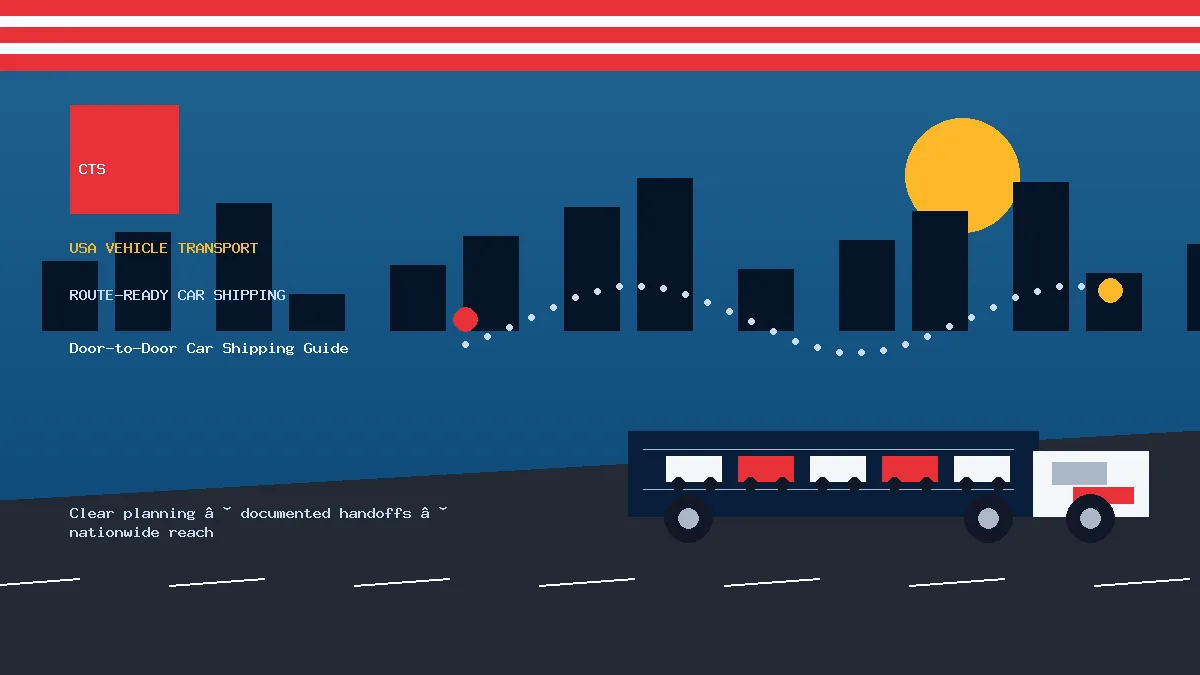 Door-to-Door Car Shipping Guide USA car transport visual