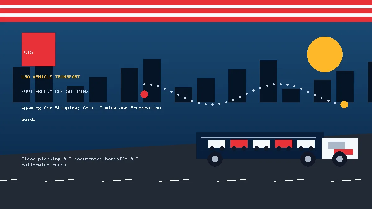 Wyoming Car Shipping: Cost, Timing and Preparation Guide