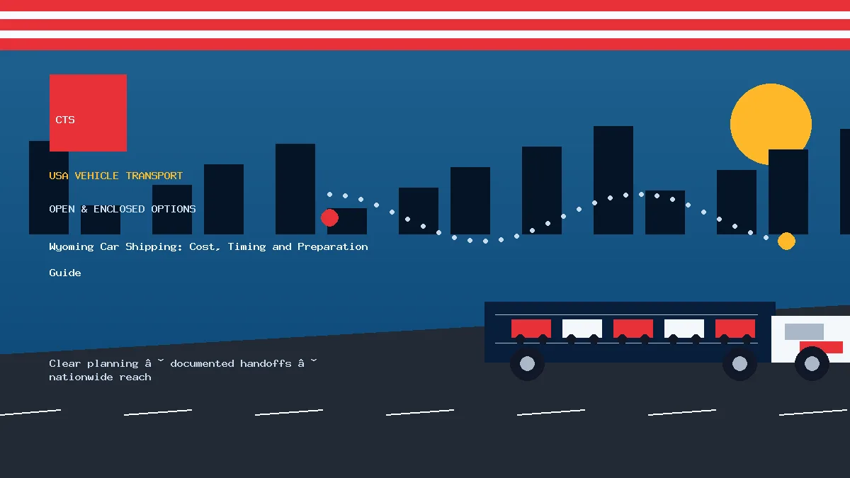 Wyoming car shipping transport equipment visual