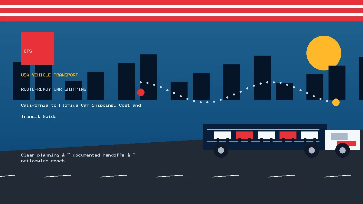 California to Florida Car Shipping: Cost and Transit Guide