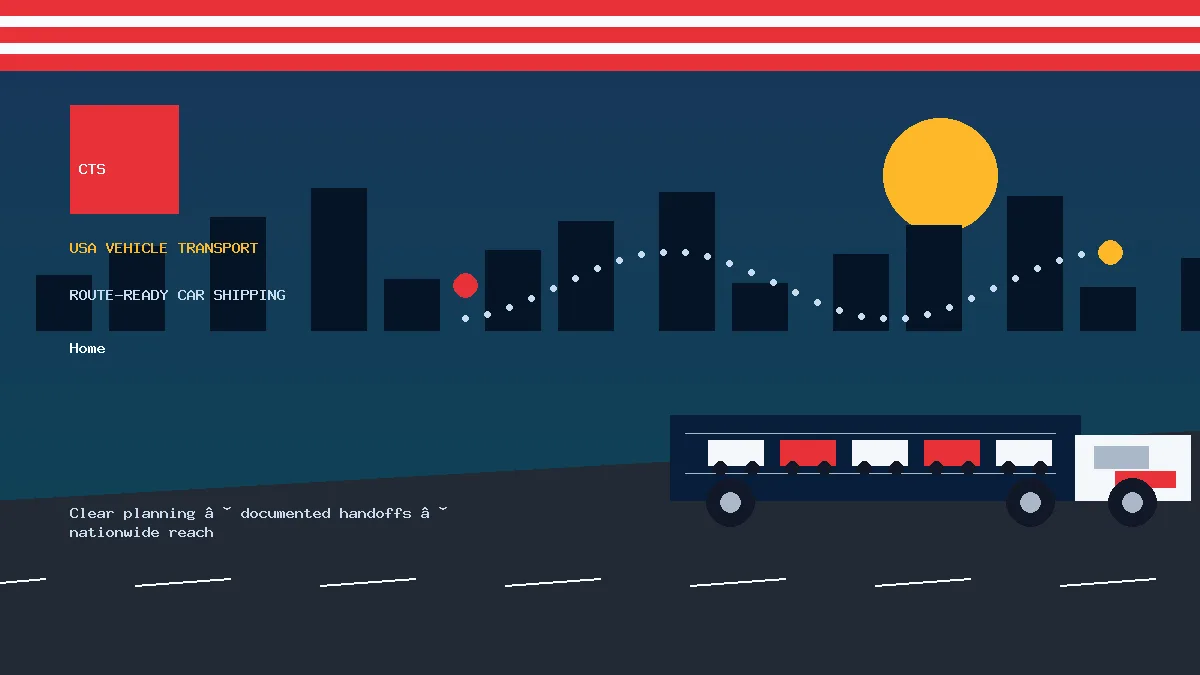 Home USA car transport visual