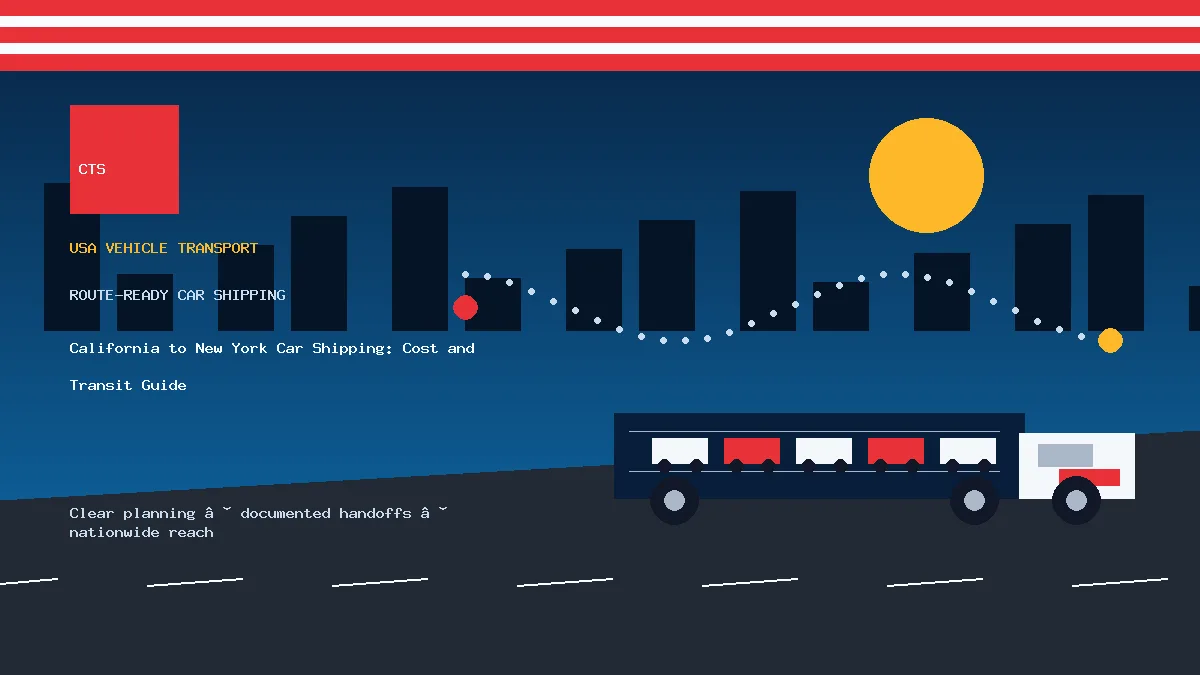 California to New York Car Shipping: Cost and Transit Guide
