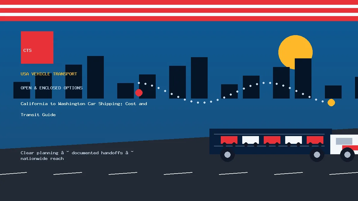 California to Washington car shipping transport equipment visual
