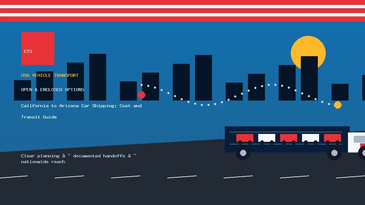 California to Arizona car shipping transport equipment visual