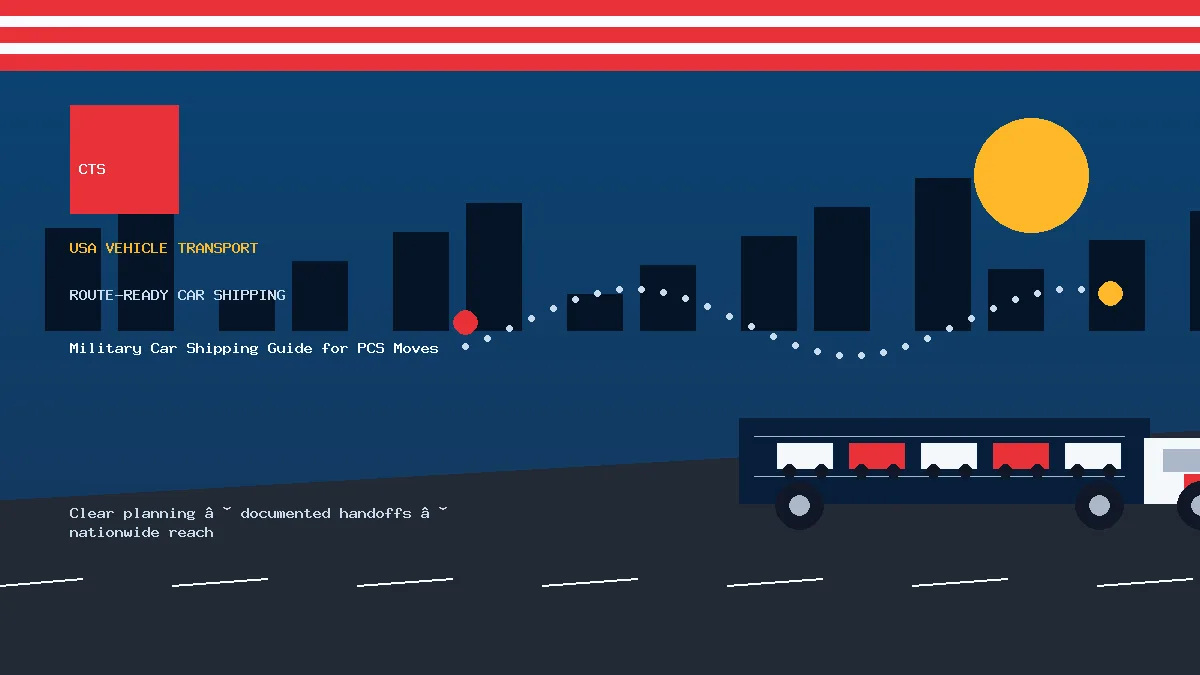 Military Car Shipping Guide for PCS Moves USA car transport visual