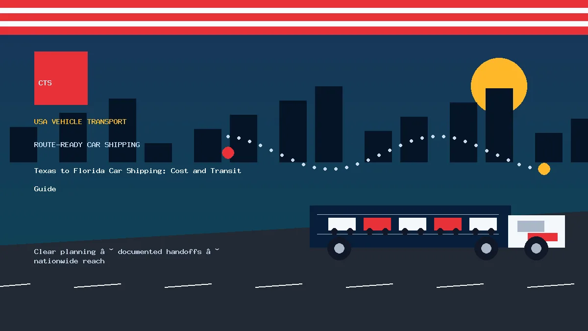 Texas to Florida Car Shipping: Cost and Transit Guide