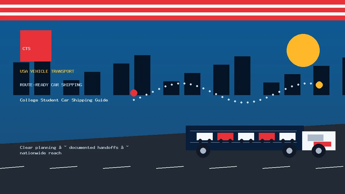 College Student Car Shipping Guide USA car transport visual