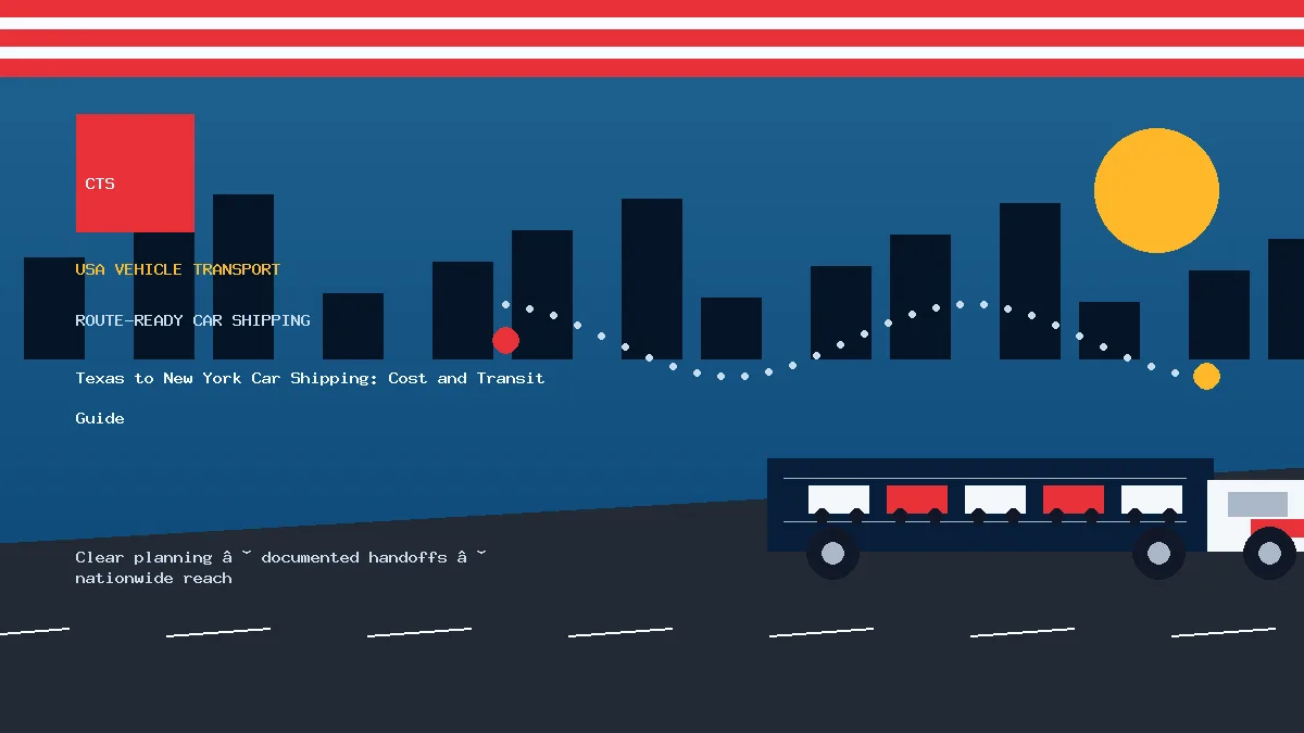 Texas to New York Car Shipping: Cost and Transit Guide