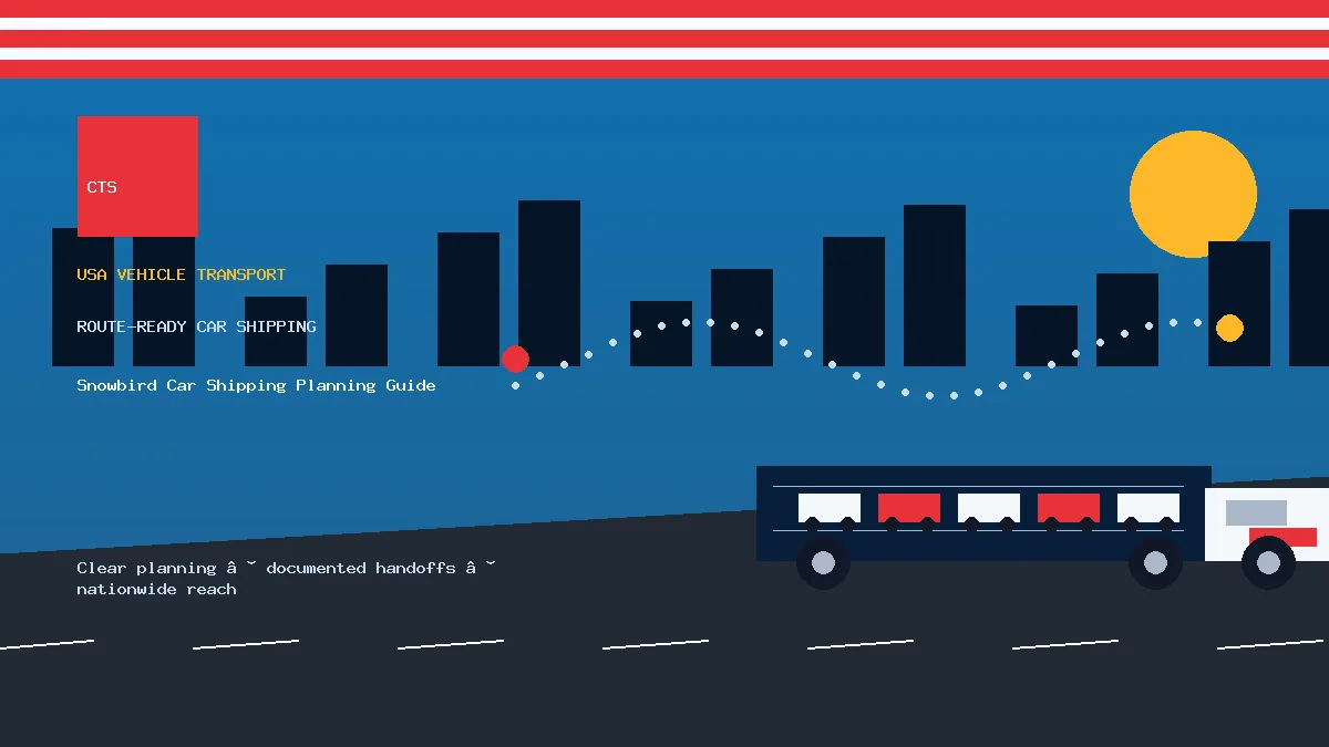 Snowbird Car Shipping Planning Guide USA car transport visual