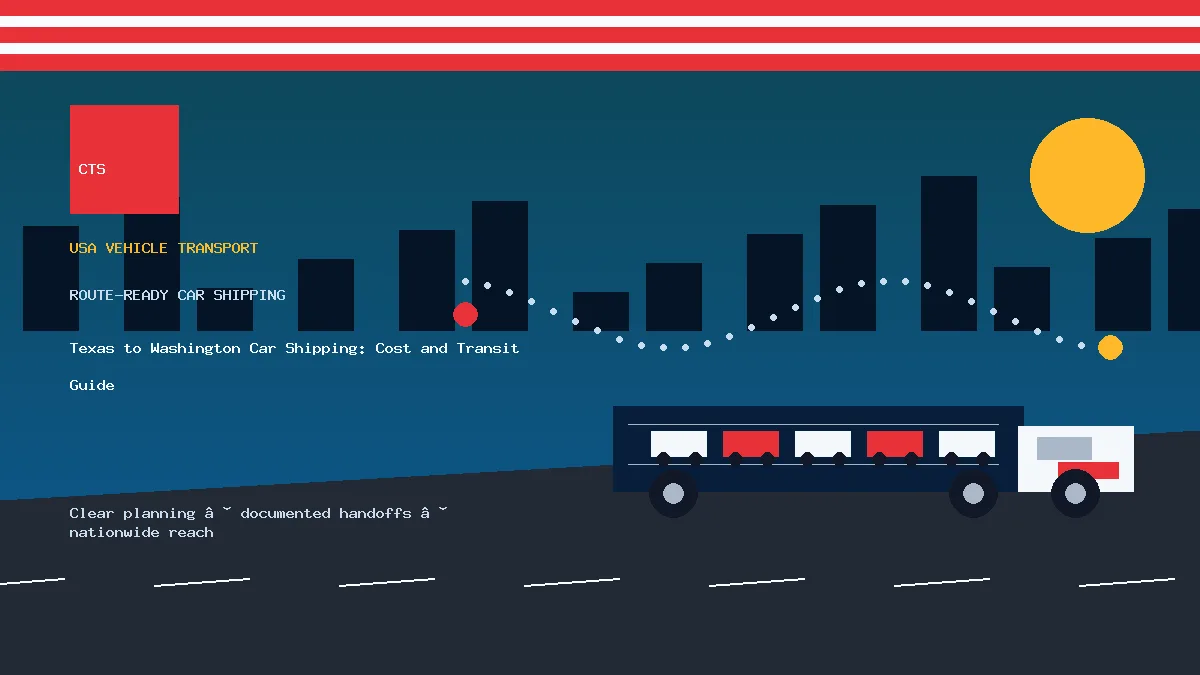 Texas to Washington Car Shipping: Cost and Transit Guide