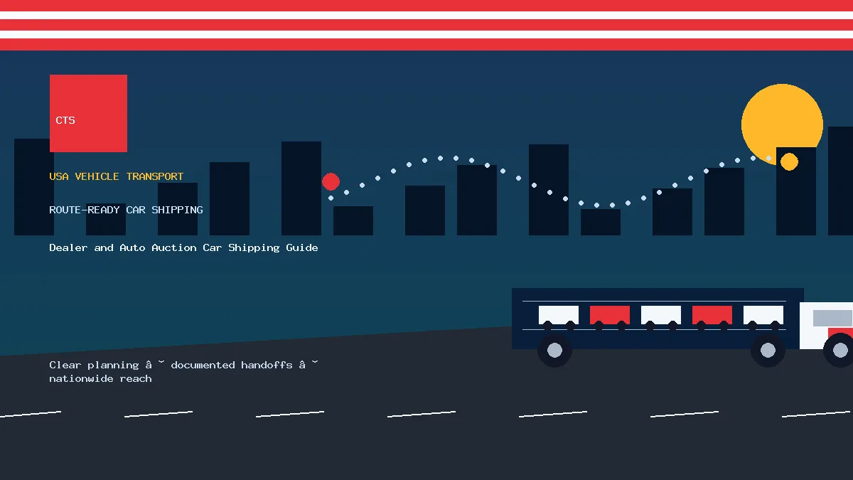 Dealer and Auto Auction Car Shipping Guide USA car transport visual