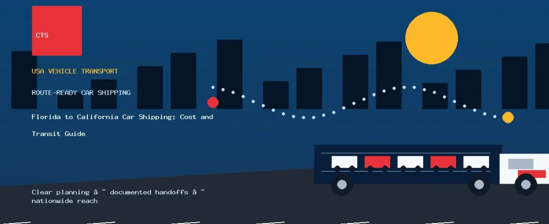 Florida to California Car Shipping: Cost and Transit Guide