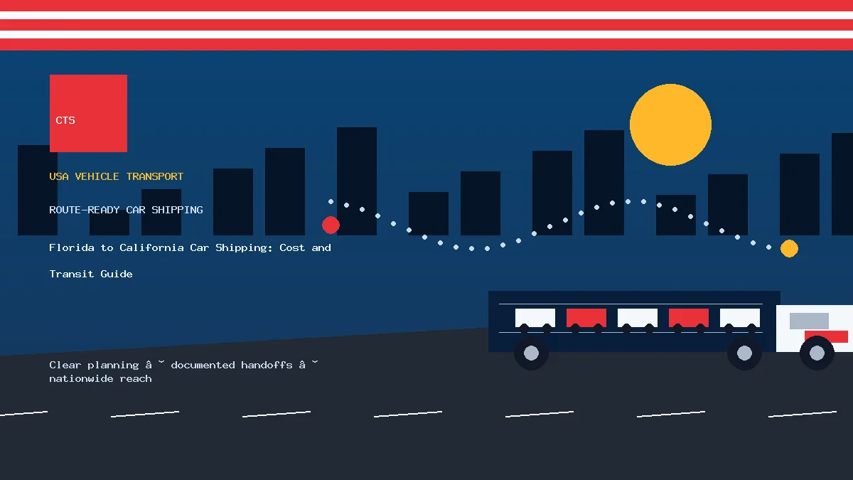Florida to California Car Shipping: Cost and Transit Guide