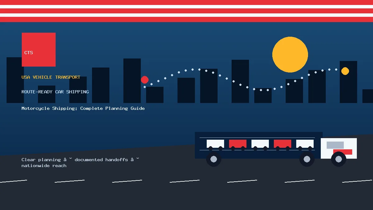 Motorcycle Shipping: Complete Planning Guide USA car transport visual