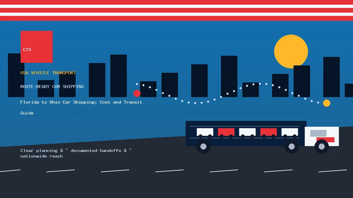 Florida to Ohio Car Shipping: Cost and Transit Guide
