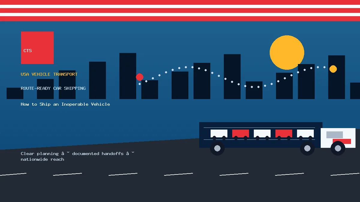 How to Ship an Inoperable Vehicle USA car transport visual