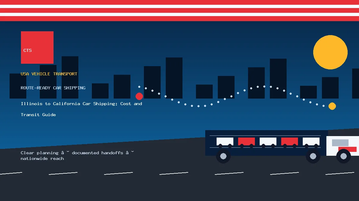 Illinois to California Car Shipping: Cost and Transit Guide