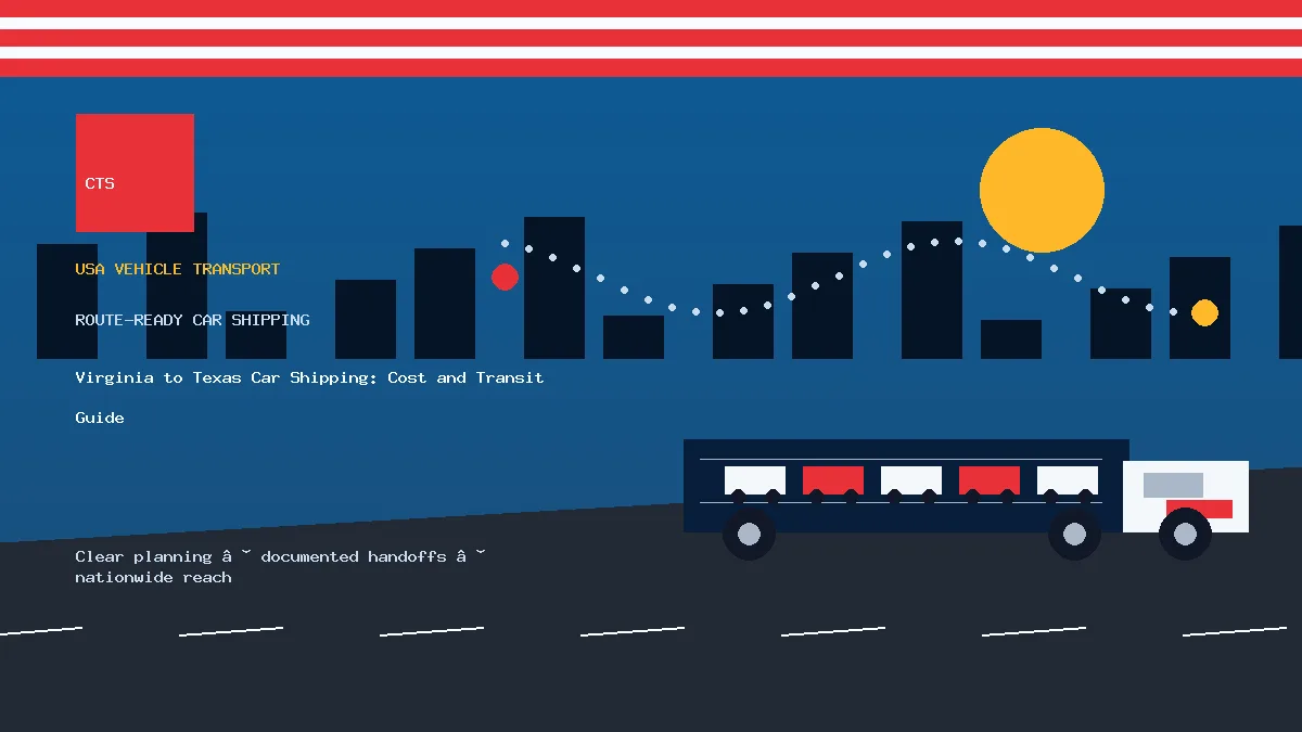 Virginia to Texas Car Shipping: Cost and Transit Guide