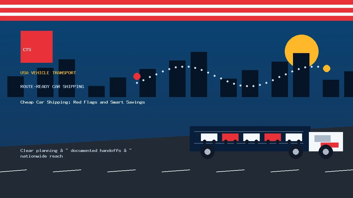 Cheap Car Shipping: Red Flags and Smart Savings USA car transport visual