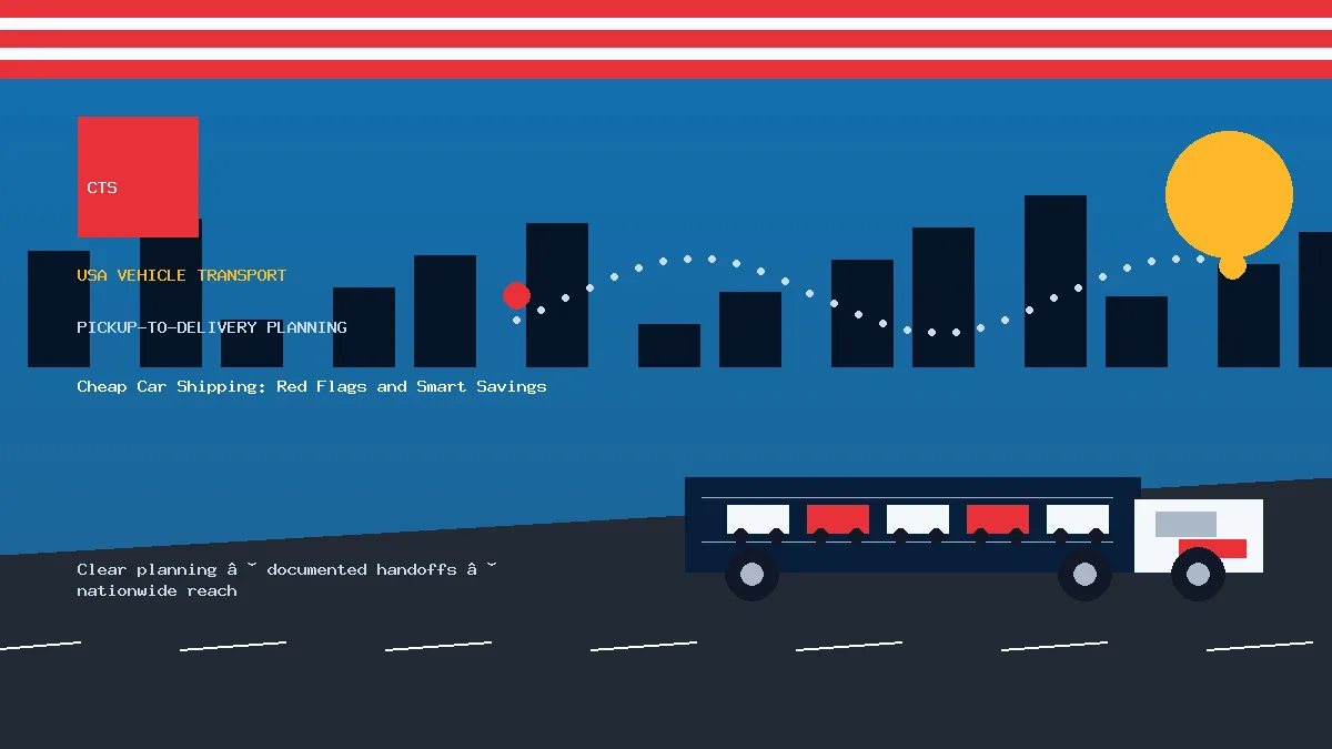 Cheap Car Shipping: Red Flags and Smart Savings pickup to delivery planning