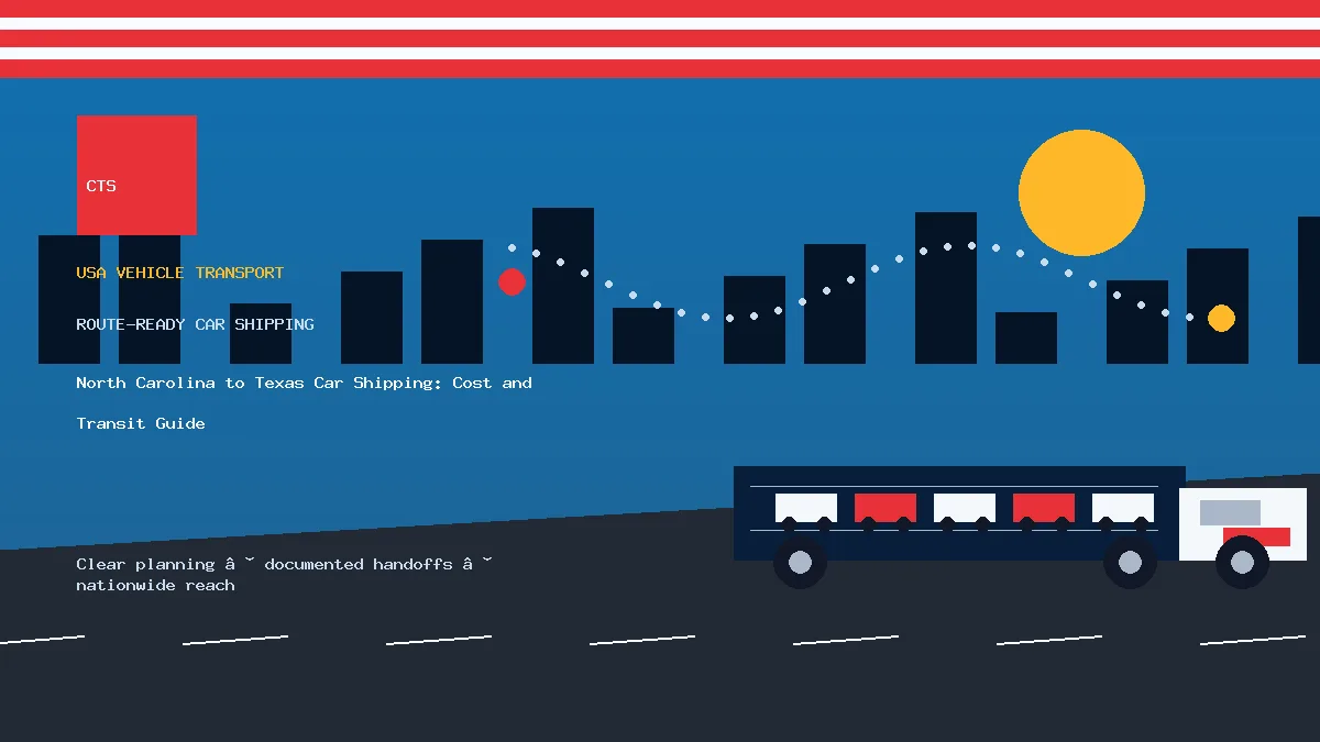 North Carolina to Texas Car Shipping: Cost and Transit Guide
