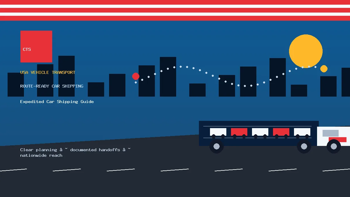 Expedited Car Shipping Guide USA car transport visual