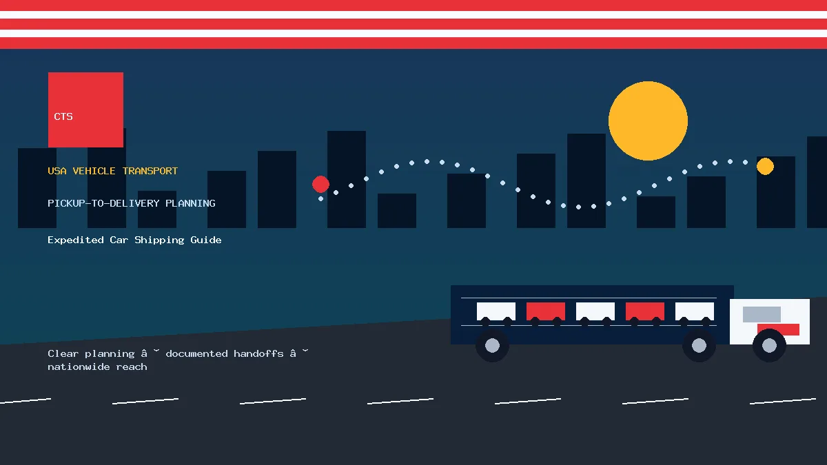 Expedited Car Shipping Guide pickup to delivery planning