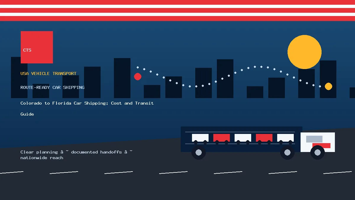 Colorado to Florida Car Shipping: Cost and Transit Guide