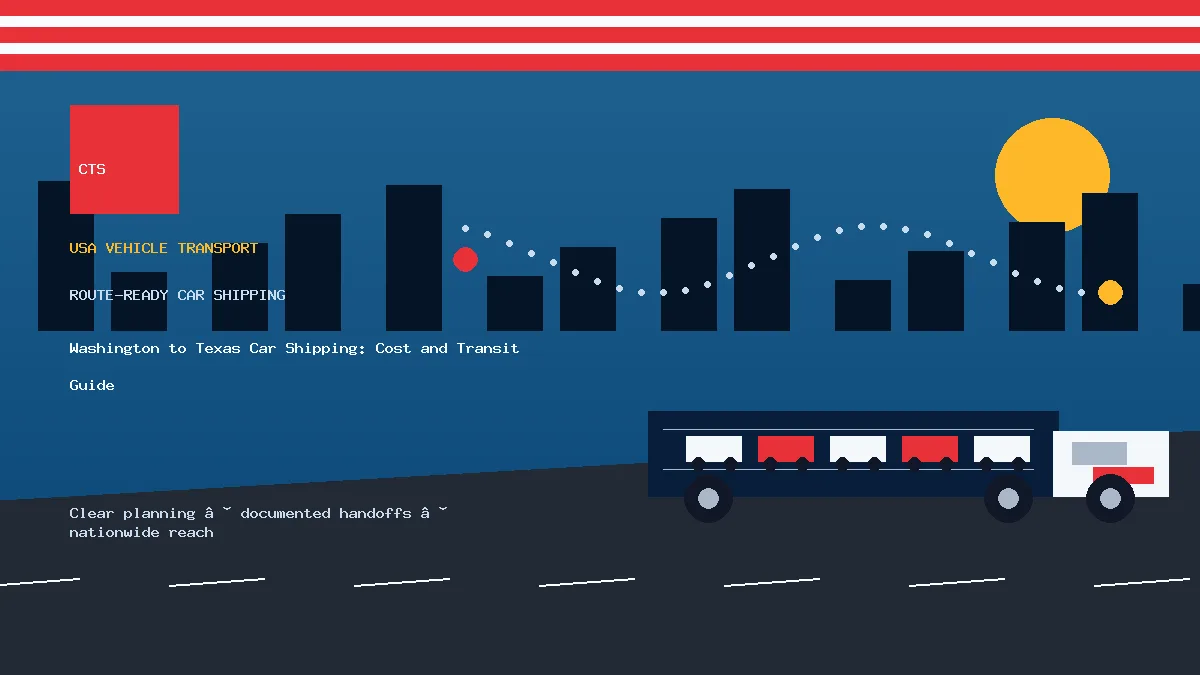 Washington to Texas Car Shipping: Cost and Transit Guide