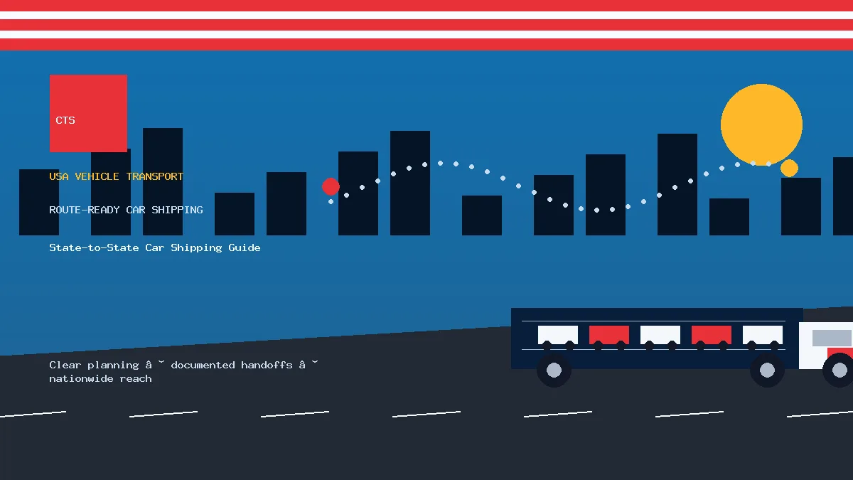 State-to-State Car Shipping Guide USA car transport visual