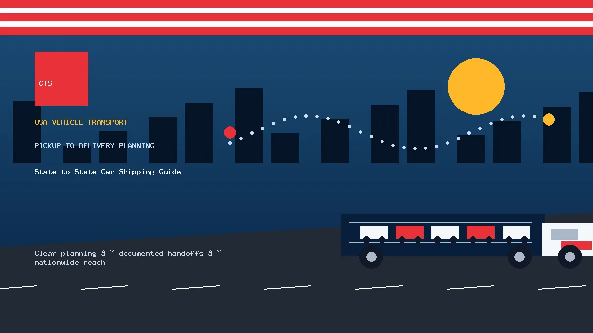 State-to-State Car Shipping Guide pickup to delivery planning