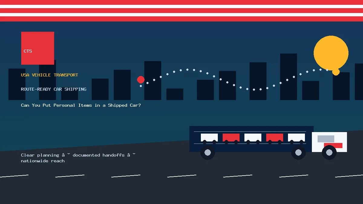 Can You Put Personal Items in a Shipped Car? USA car transport visual