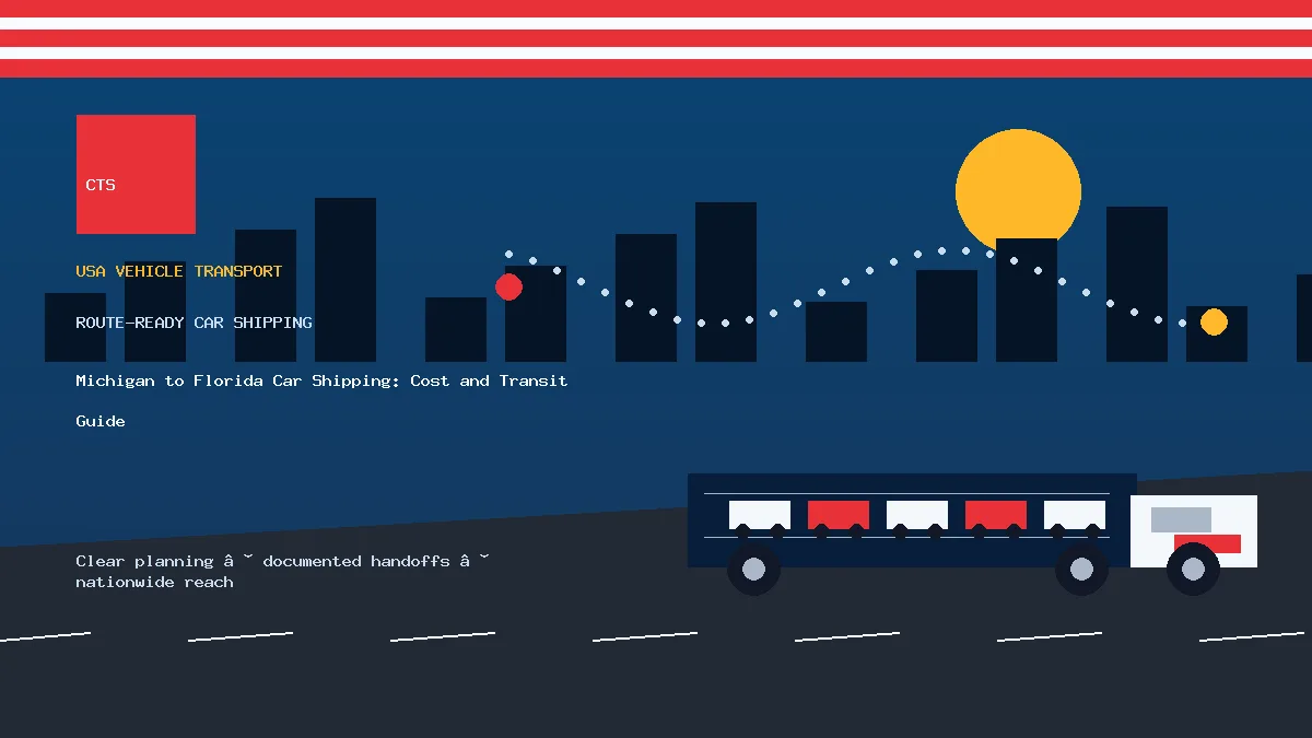 Michigan to Florida Car Shipping: Cost and Transit Guide