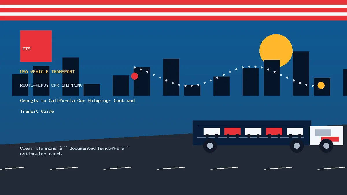 Georgia to California Car Shipping: Cost and Transit Guide