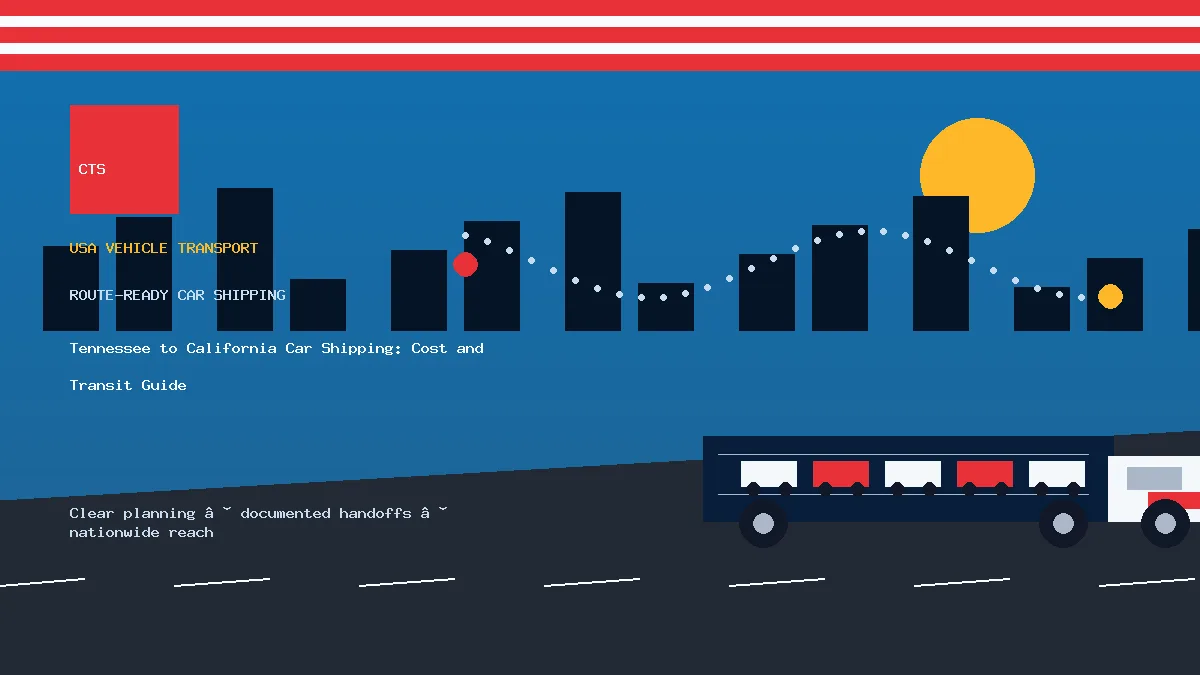 Tennessee to California Car Shipping: Cost and Transit Guide