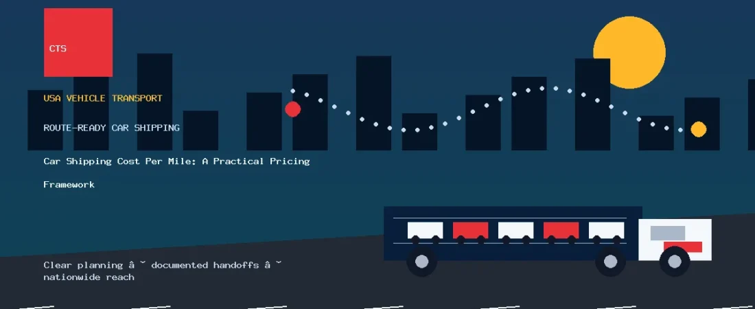 Car Shipping Cost Per Mile: A Practical Pricing Framework