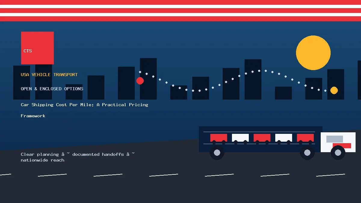 car shipping cost per mile transport equipment visual