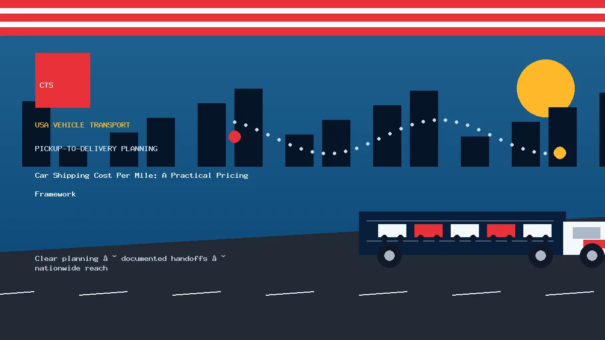 car shipping cost per mile pickup and delivery visual