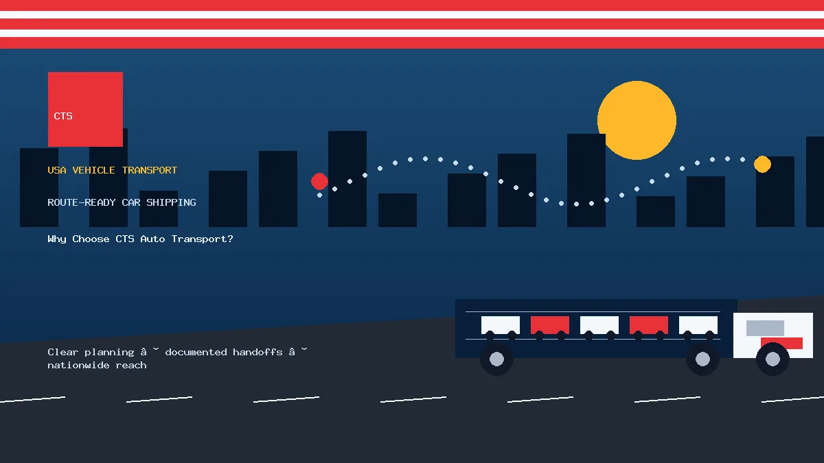 Why Choose CTS Auto Transport? USA car transport visual