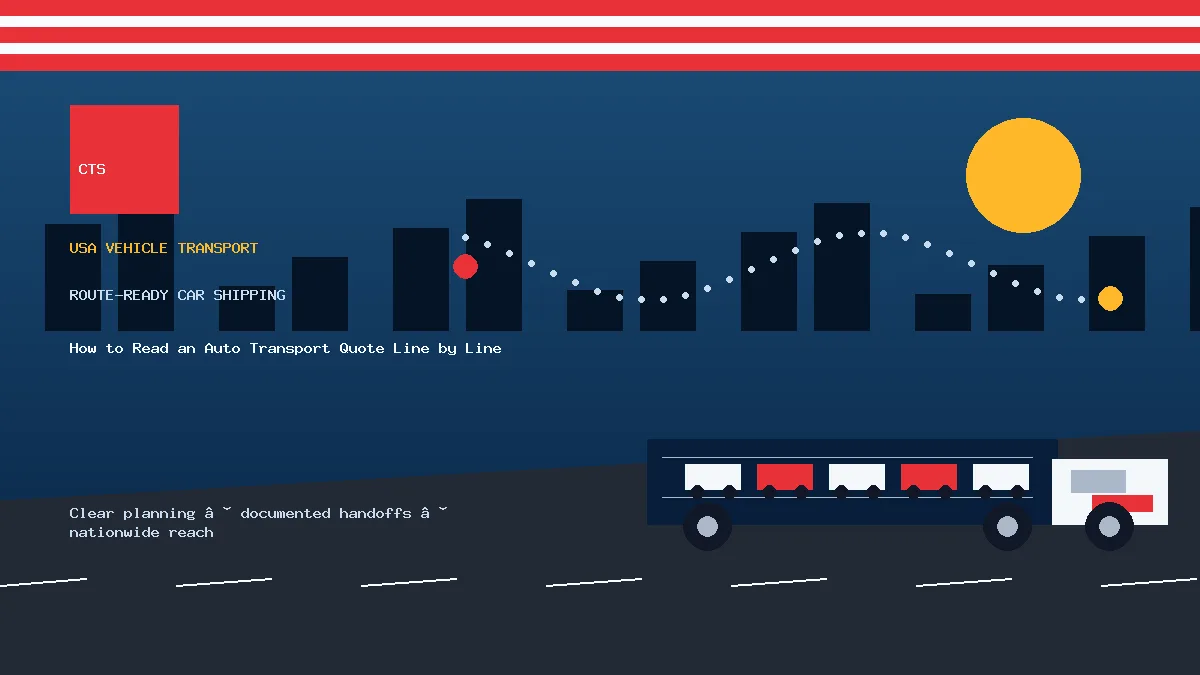 How to Read an Auto Transport Quote Line by Line