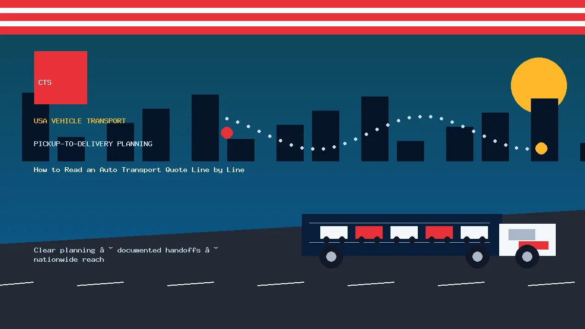 how to read an auto transport quote pickup and delivery visual
